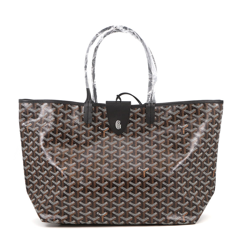 GOYARD Saint Louis with clip Black PVC Leather Size PM