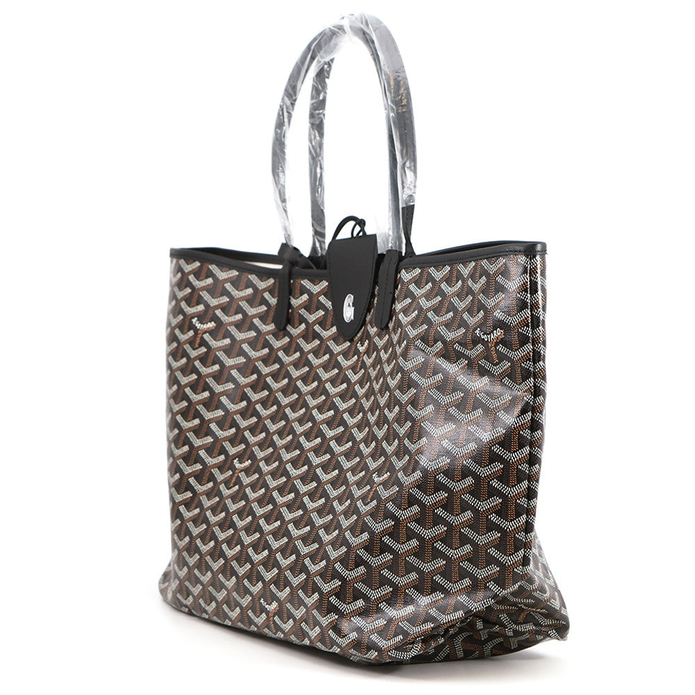 GOYARD Saint Louis with clip Black PVC Leather Size PM