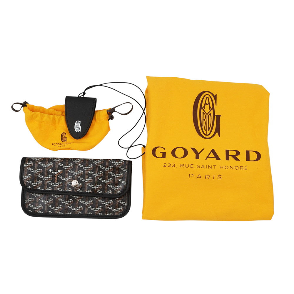 GOYARD Saint Louis with clip Black PVC Leather Size PM