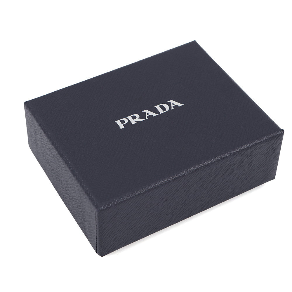 PRADA Vitello Move Tri-fold Compact Wallet Black1MH021 Leather