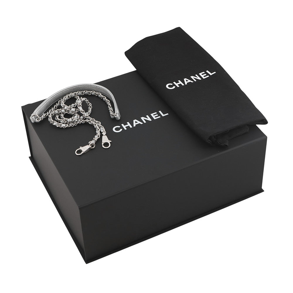 CHANEL Coco Handle 2WAYHandbag SilverAS2215 Caviar Leather Size XXS