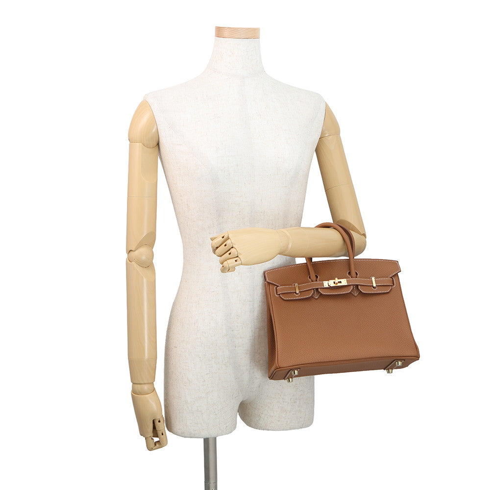 HERMES Birkin Gold Togo Leather Size 25