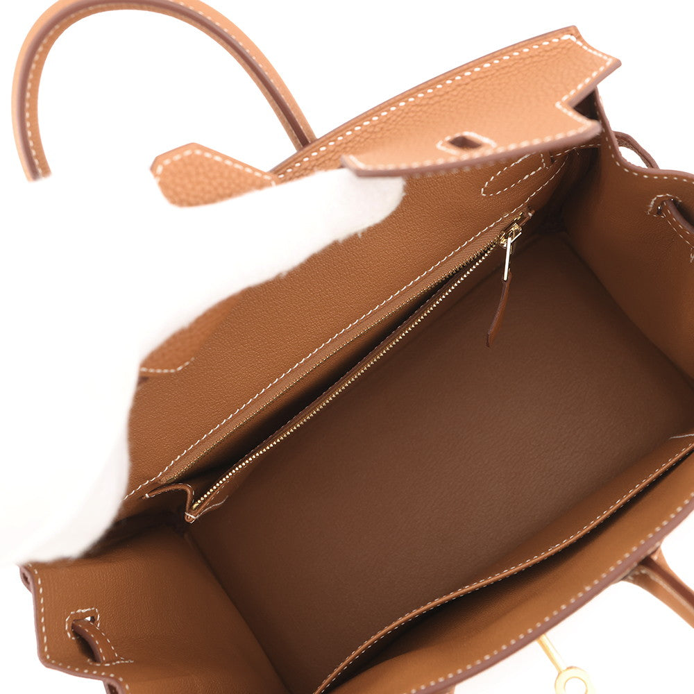 HERMES Birkin Gold Togo Leather Size 25