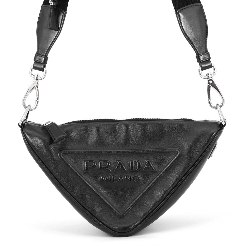 PRADA Triangle Shoulder Bag Black1BH190 Leather