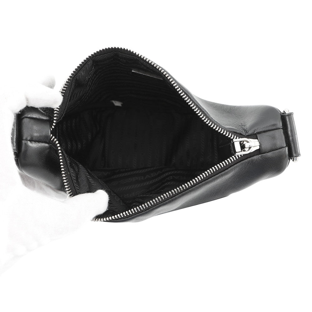PRADA Triangle Shoulder Bag Black1BH190 Leather