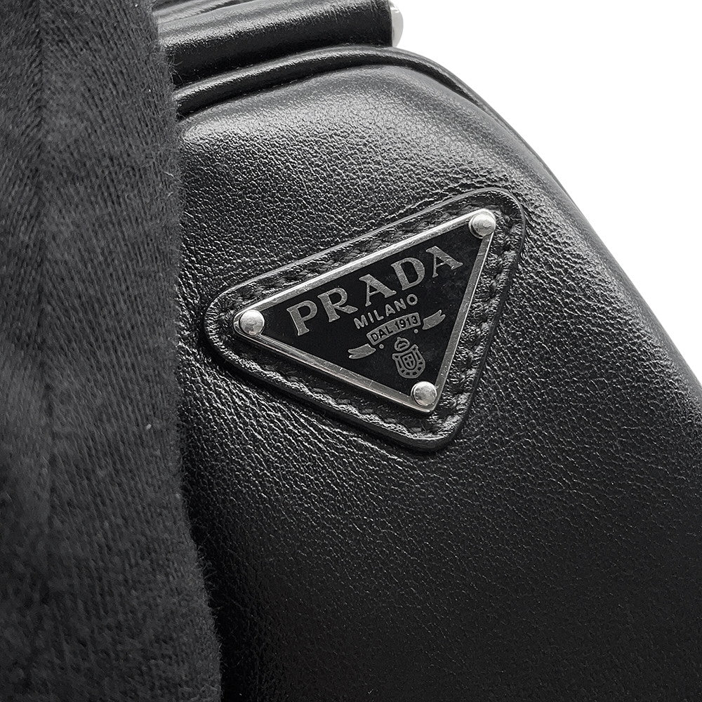 PRADA Triangle Shoulder Bag Black1BH190 Leather