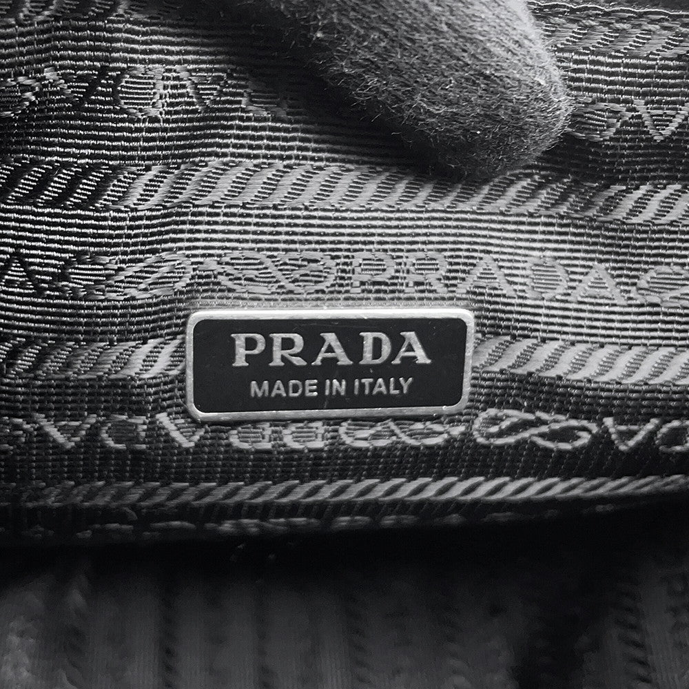 PRADA Triangle Shoulder Bag Black1BH190 Leather