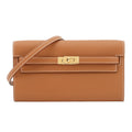HERMES Kelly wallet long to go Gold Epsom