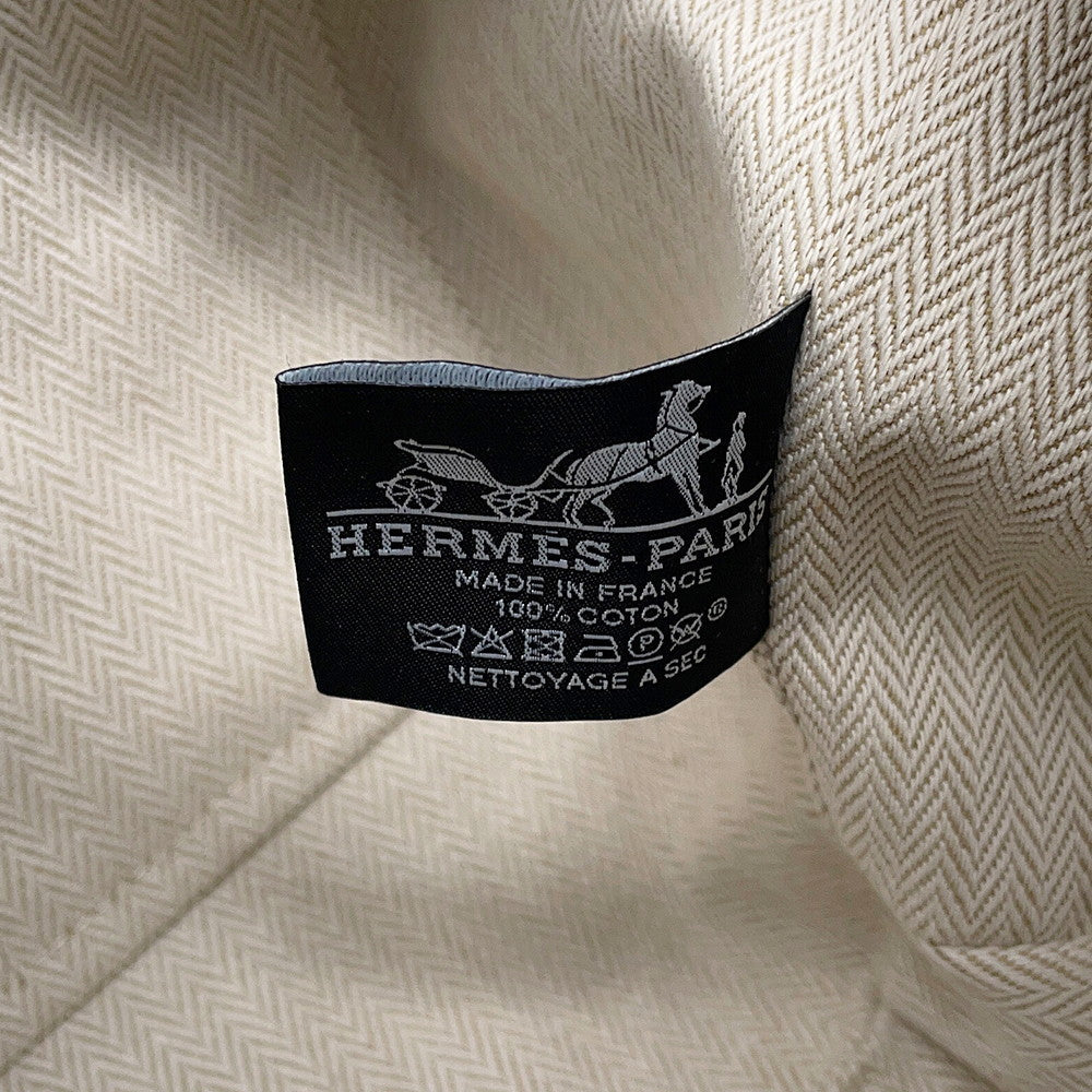 HERMES Bride A Black H Pavilion Marine Canvas Size PM