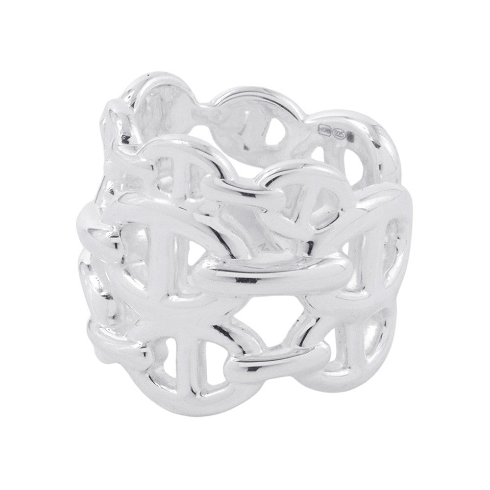 HERMES Chaine d'Ancre Anchene Ring Size GM/51/#11 SV925