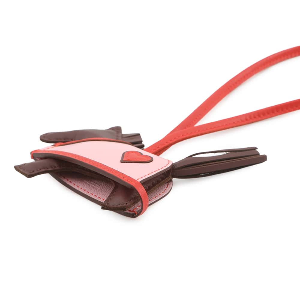 HERMES Rodeo Loveo Cool Terre/Capucines/Rose Sakura Lambskin Size PM