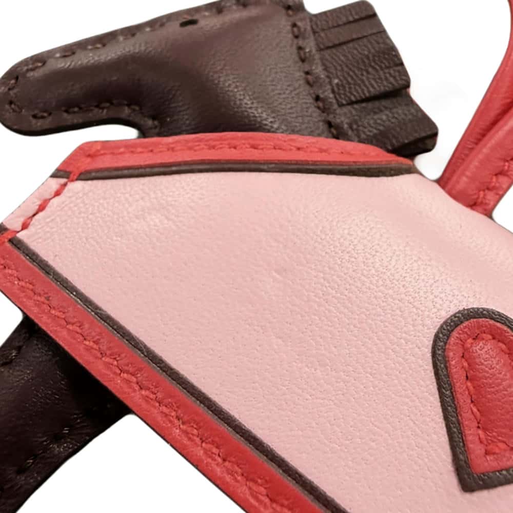 HERMES Rodeo Loveo Cool Terre/Capucines/Rose Sakura Lambskin Size PM
