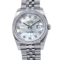 ROLEX Datejust W36mm Stainless Steel K18WG White Shell Dial116234G