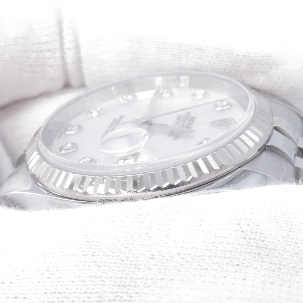 ROLEX Datejust W36mm Stainless Steel K18WG White Shell Dial116234G