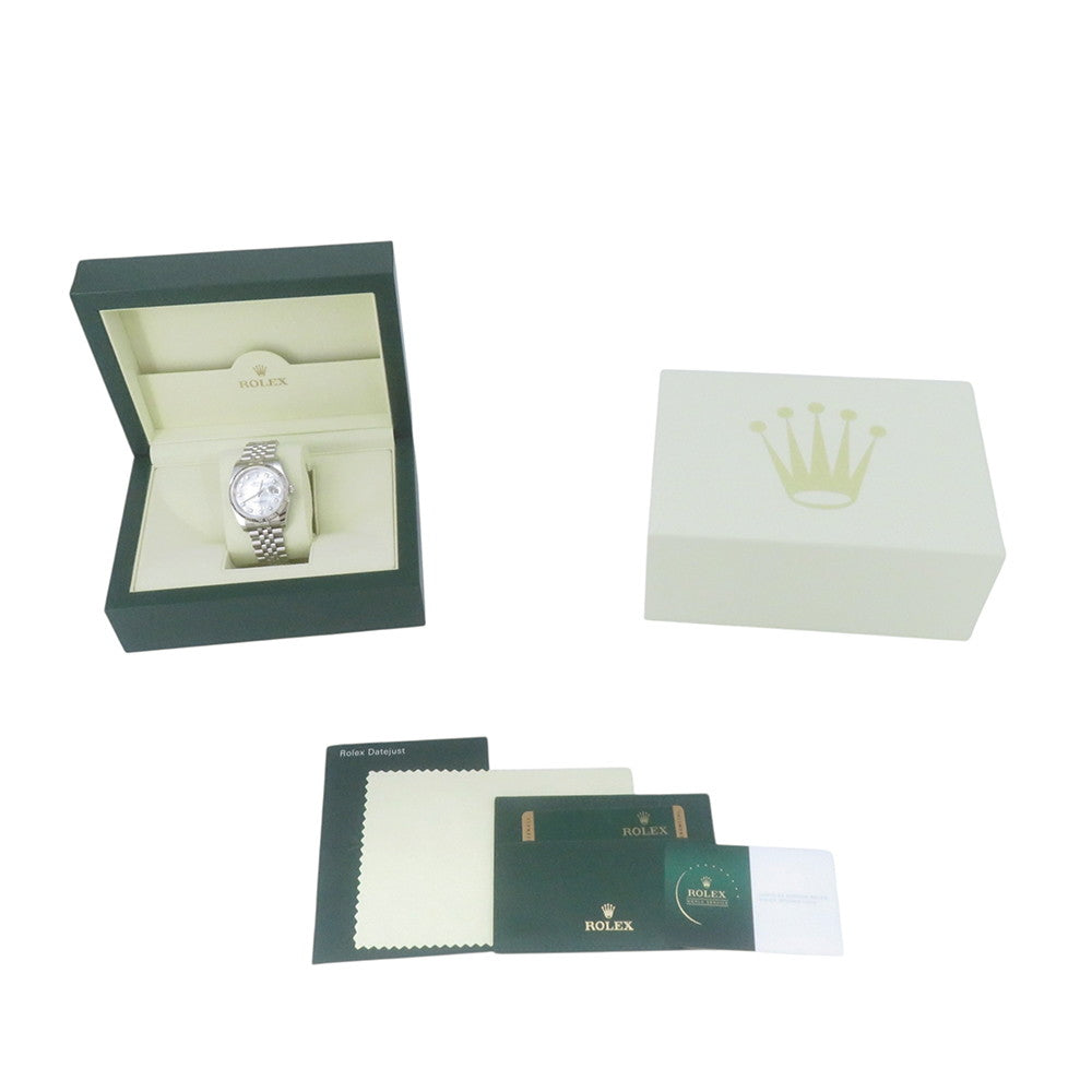 ROLEX Datejust W36mm Stainless Steel K18WG White Shell Dial116234G