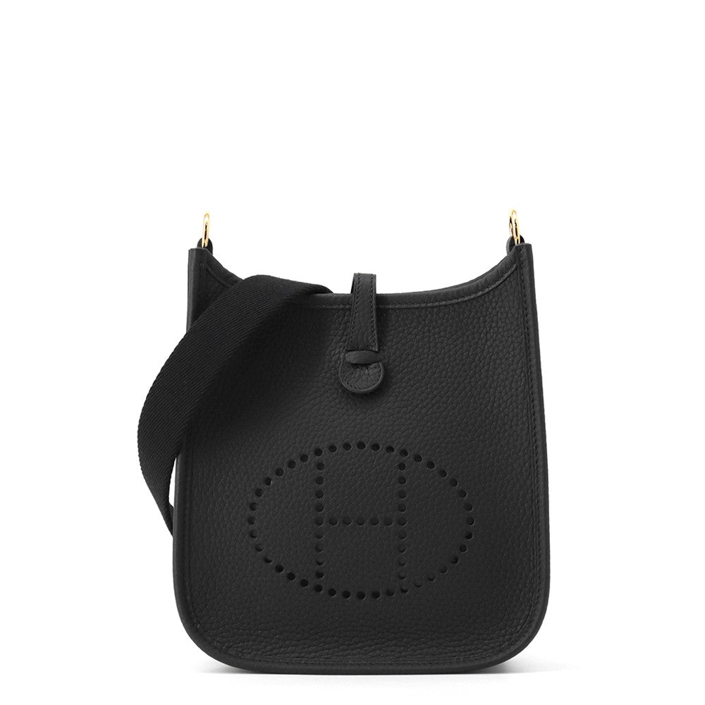 HERMES Evelyne Short Black Taurillon Clemence Size TPM