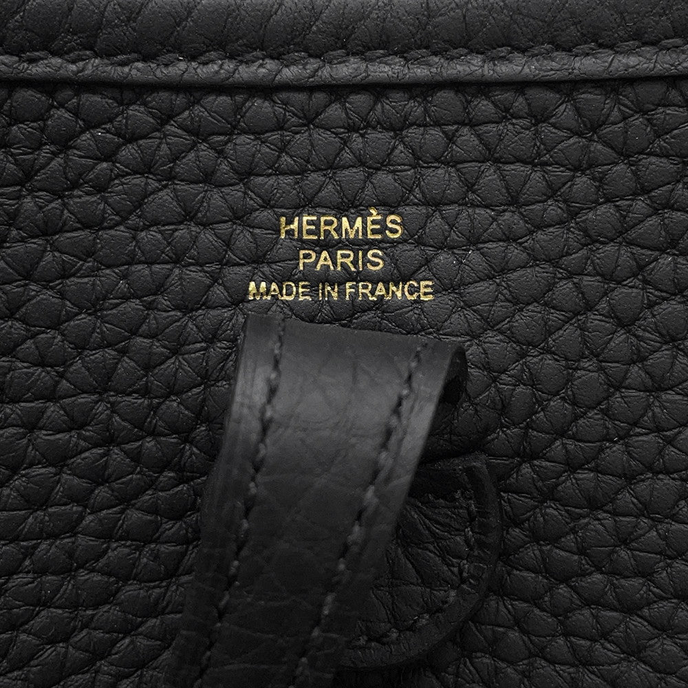 HERMES Evelyne Short Black Taurillon Clemence Size TPM