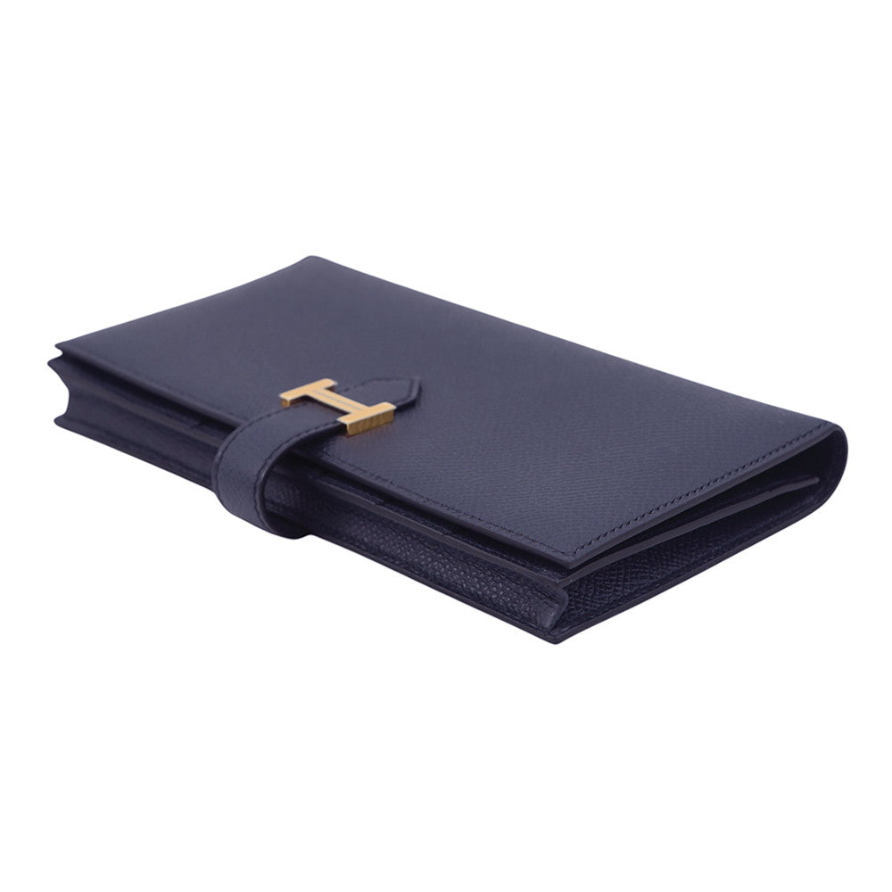 HERMES Bean Soufre Blue Indigo Epsom