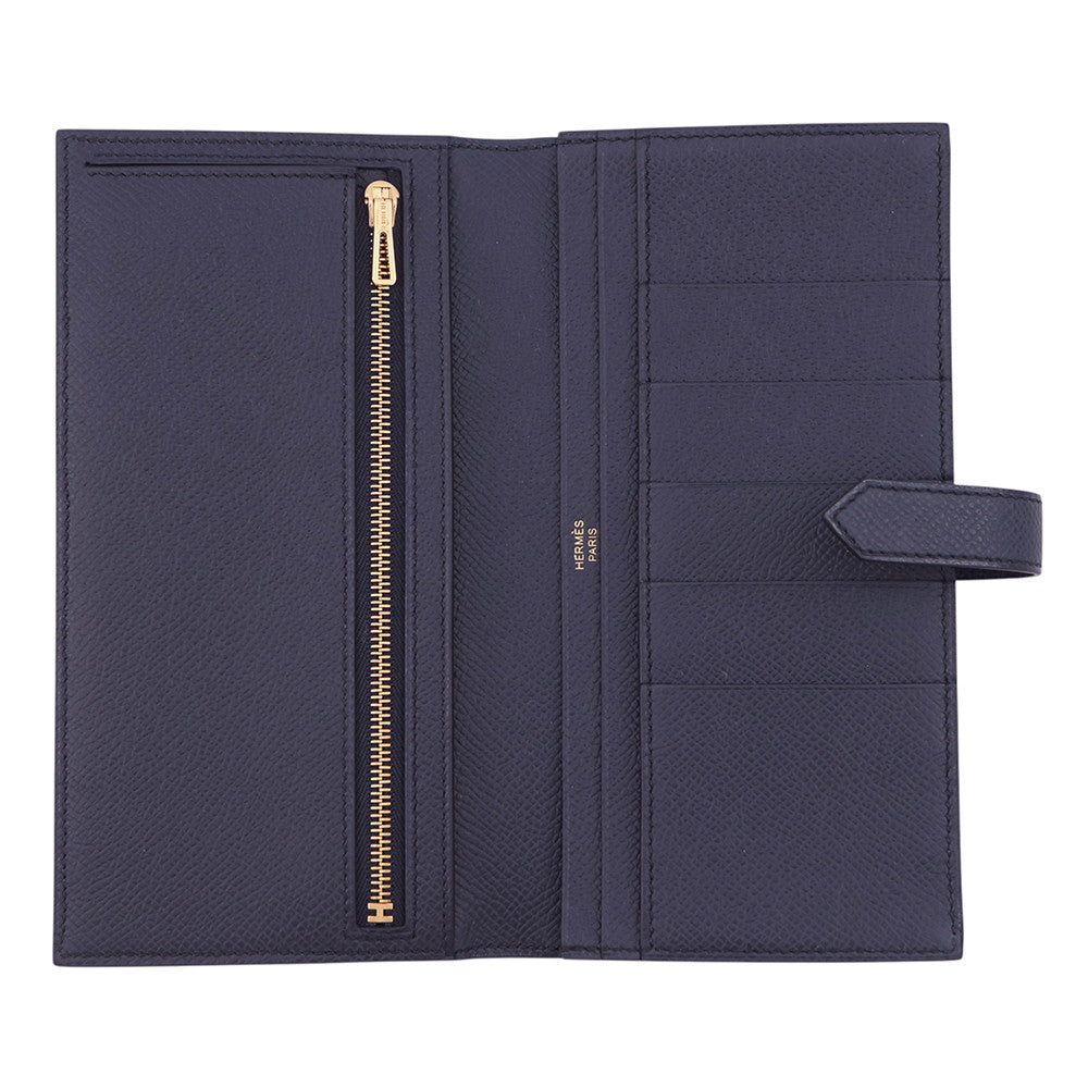HERMES Bean Soufre Blue Indigo Epsom