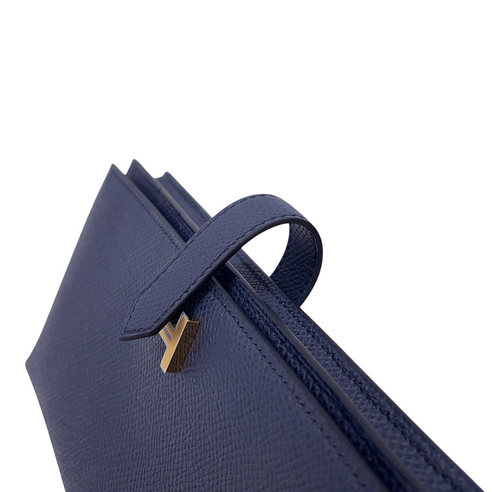 HERMES Bean Soufre Blue Indigo Epsom