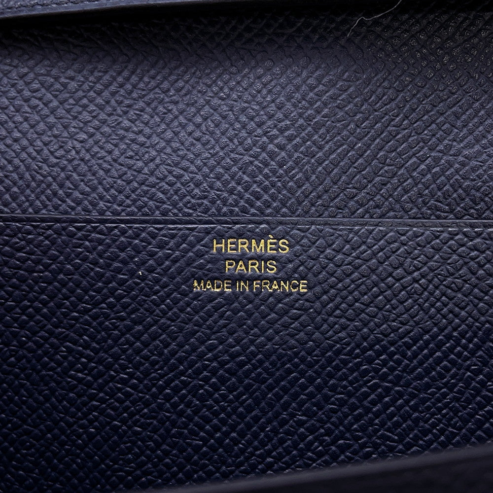 HERMES Bean Soufre Blue Indigo Epsom