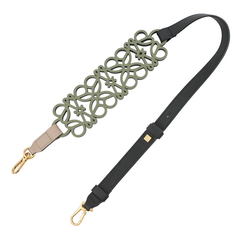 LOEWE Anagram Shoulder Strap Green/BlackC821317X01 Calf Leather