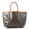 GOYARD Saint Louis Black/TanSTLOUIPMLTY01CL03P PVC Leather Size PM