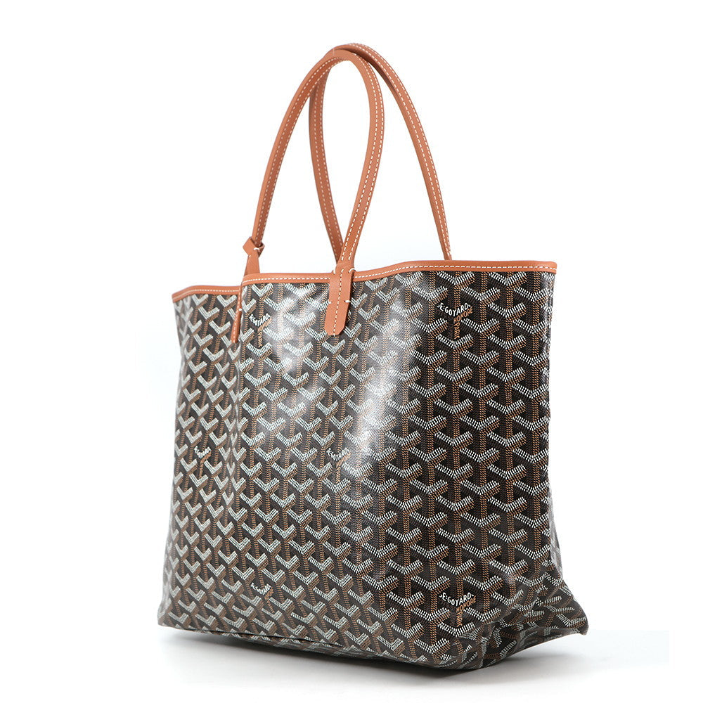 GOYARD Saint Louis Black/TanSTLOUIPMLTY01CL03P PVC Leather Size PM