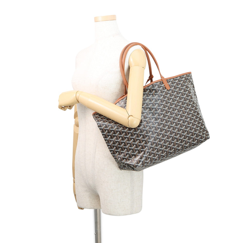 GOYARD Saint Louis Black/TanSTLOUIPMLTY01CL03P PVC Leather Size PM