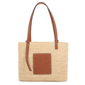 LOEWE Anagram Square Basket Bag Beige/TanACBK099X04 Raffia Leather Size Small