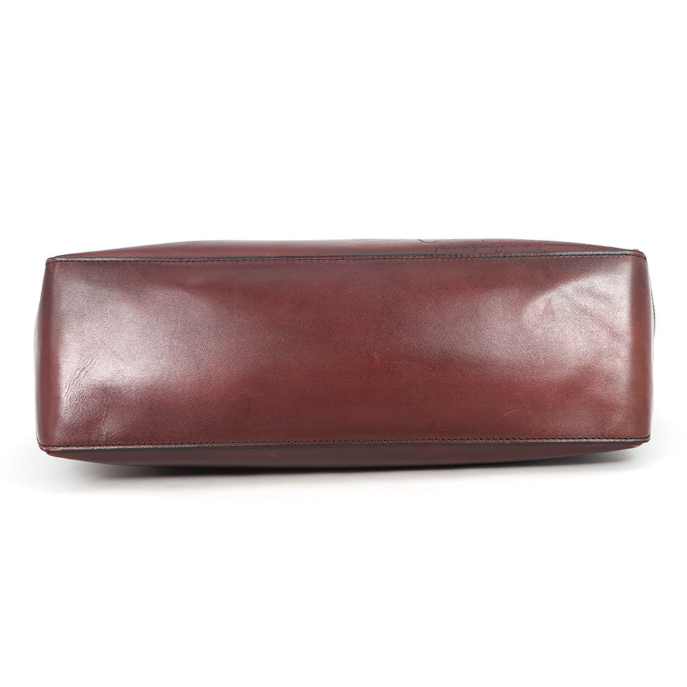 Berluti Calligraphy Tote Bag Brown Leather