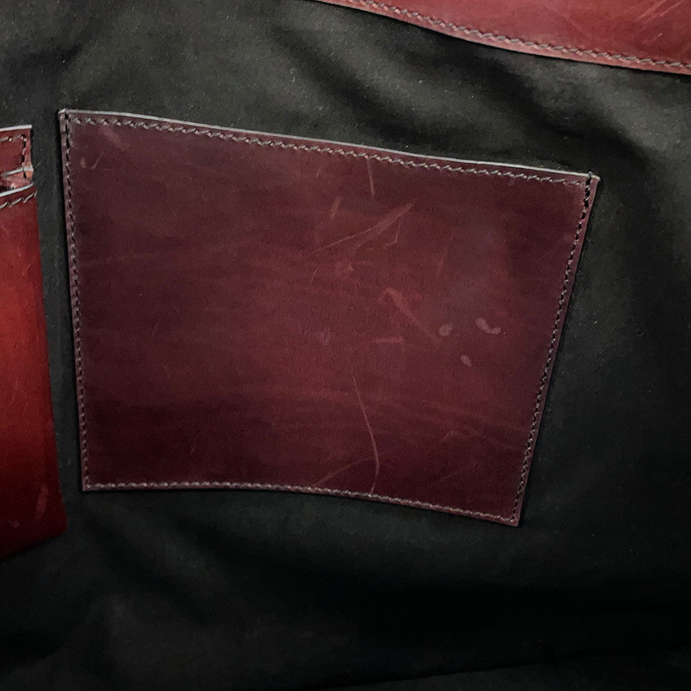 Berluti Calligraphy Tote Bag Brown Leather