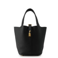 HERMES Picotin Lock Black Taurillon Clemence Size PM