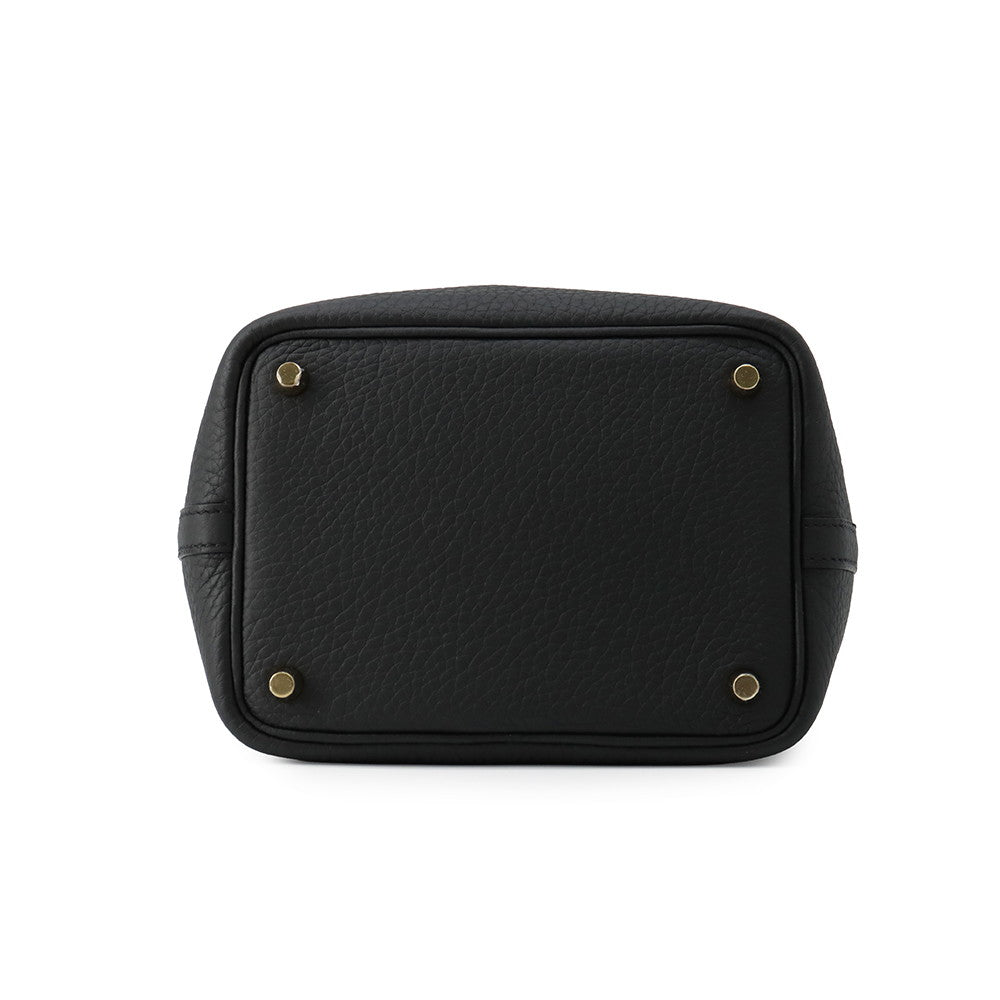 HERMES Picotin Lock Black Taurillon Clemence Size PM