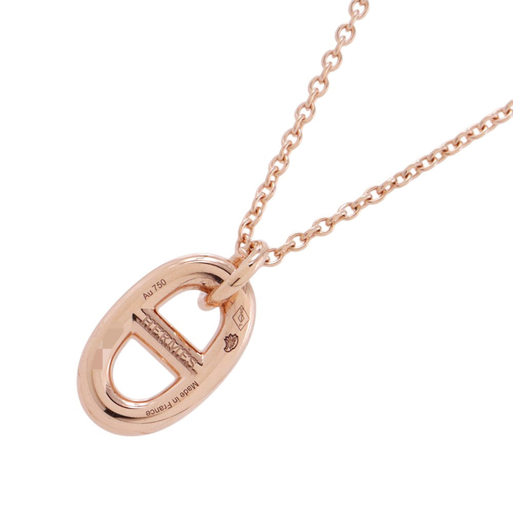 HERMES Chaine d'Ancre Farandole Necklace Size PM 18K Pink Gold