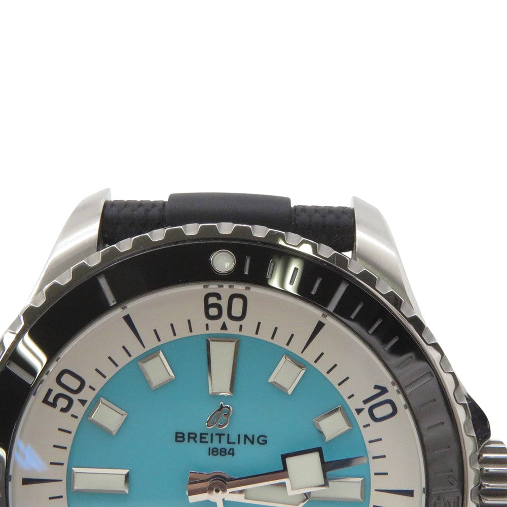 BREITLING Superocean Automatic 44 W44mm Stainless Steel Rubber Turquise Blue DialA17376211L2S1