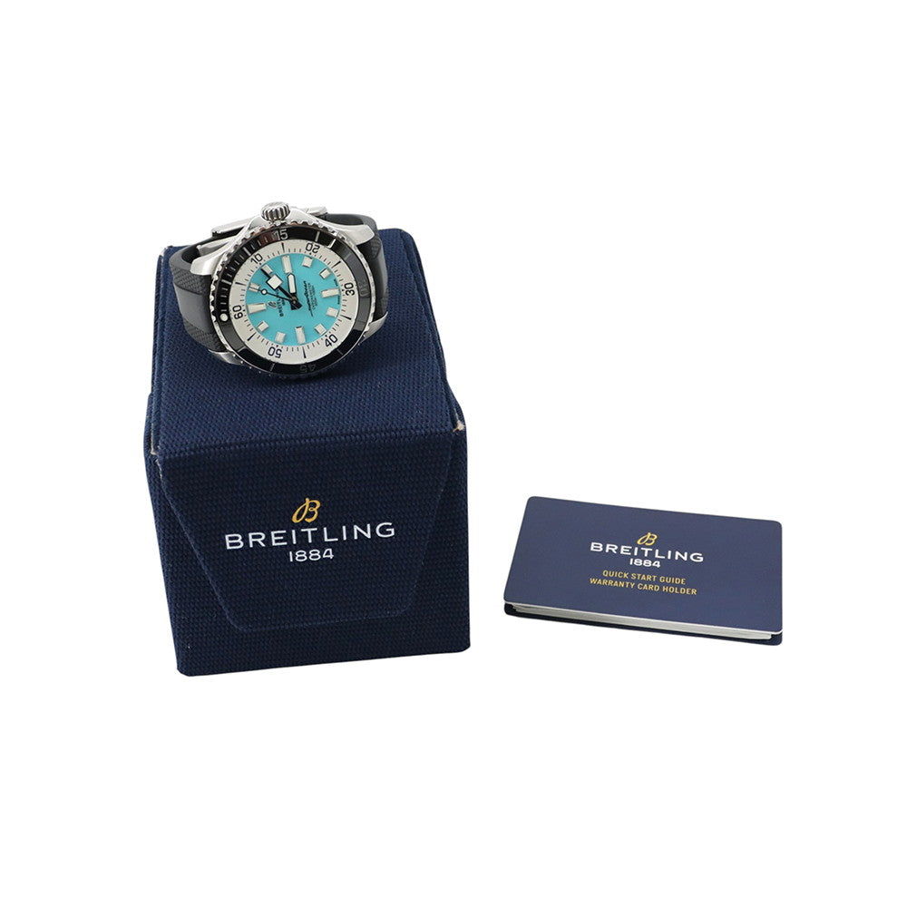 BREITLING Superocean Automatic 44 W44mm Stainless Steel Rubber Turquise Blue DialA17376211L2S1