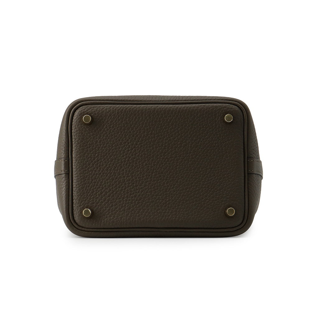 HERMES Picotin Lock Vertroden Taurillon Clemence Size PM