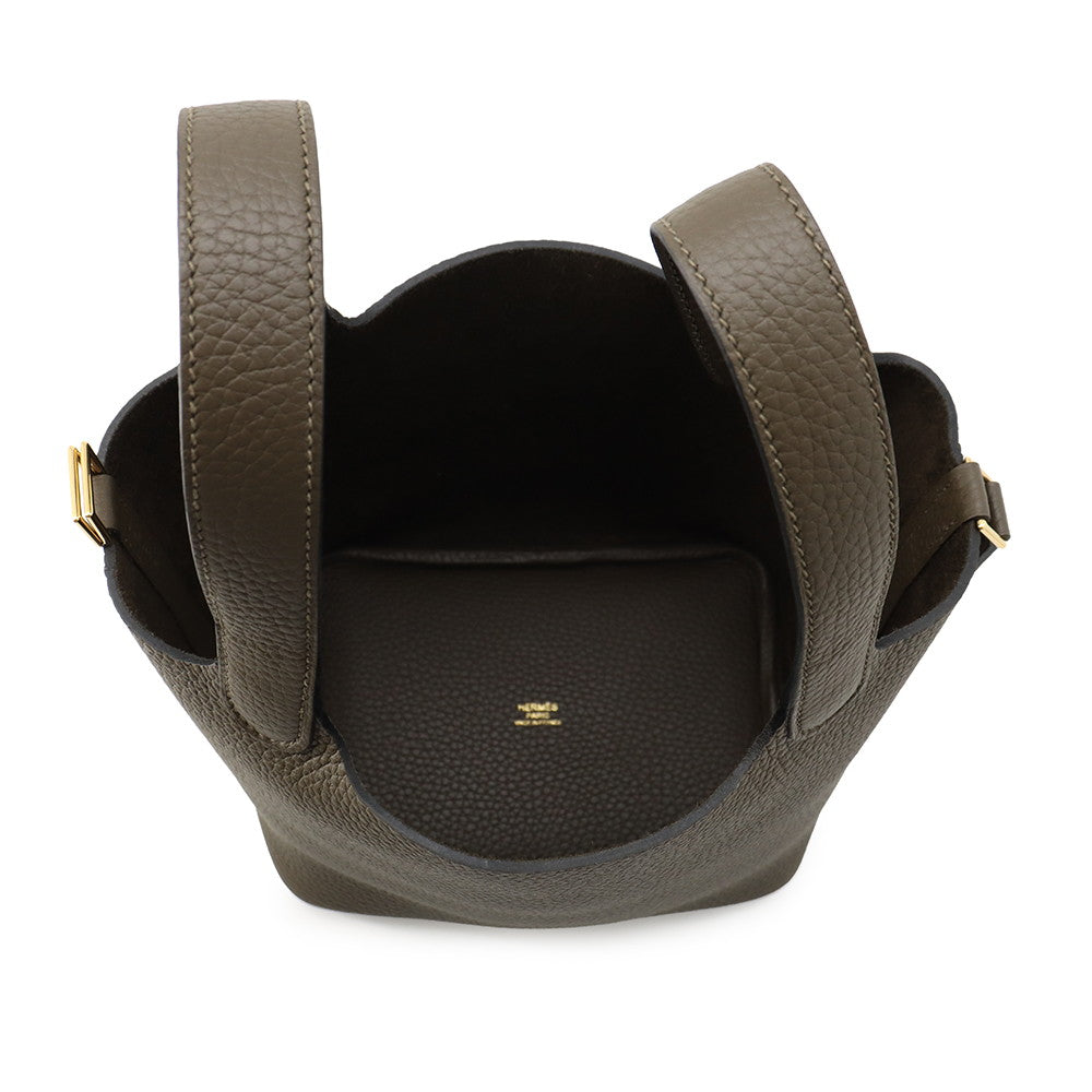 HERMES Picotin Lock Vertroden Taurillon Clemence Size PM
