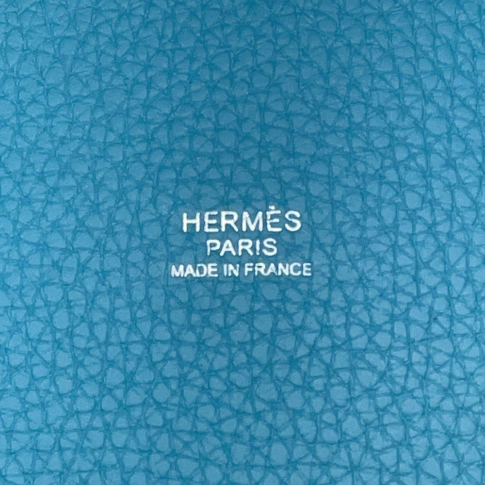 HERMES Picotin Lock New Blue Jean Taurillon Clemence Size PM