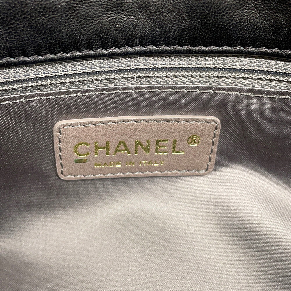 CHANEL Lapin ChainShoulder Bag Black Lapin Leather Size 25