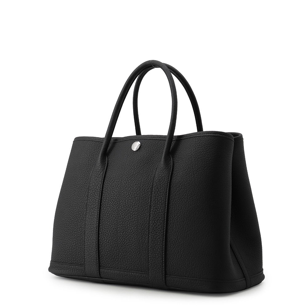 HERMES Garden Party Black Negonda Leather Size TPM