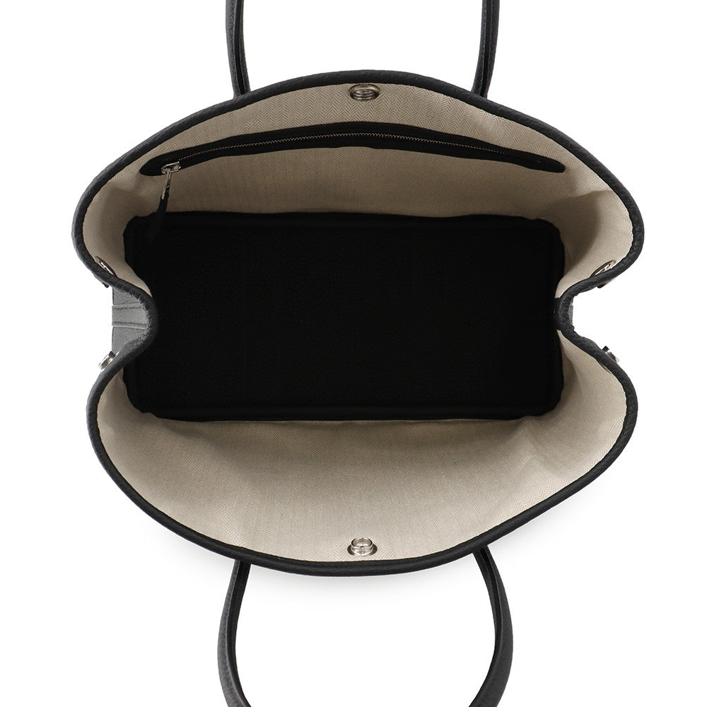 HERMES Garden Party Black Negonda Leather Size TPM