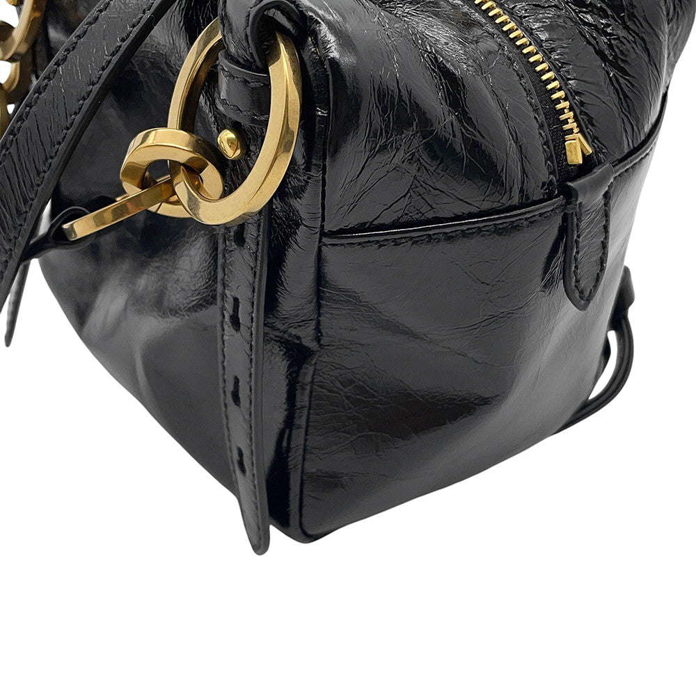 PRADA Dunkle Handbag Black1BB137 Leather Size Mini