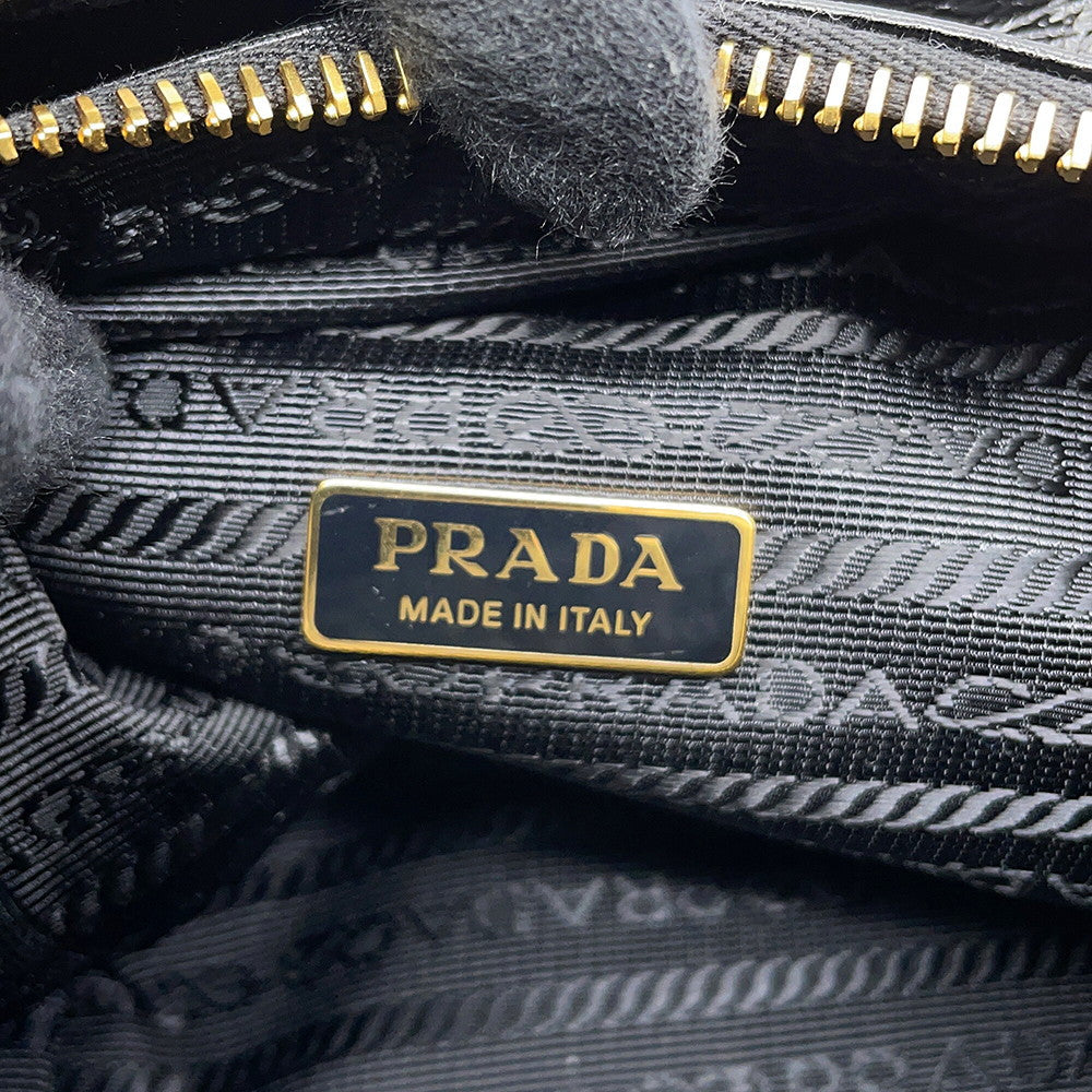 PRADA Dunkle Handbag Black1BB137 Leather Size Mini