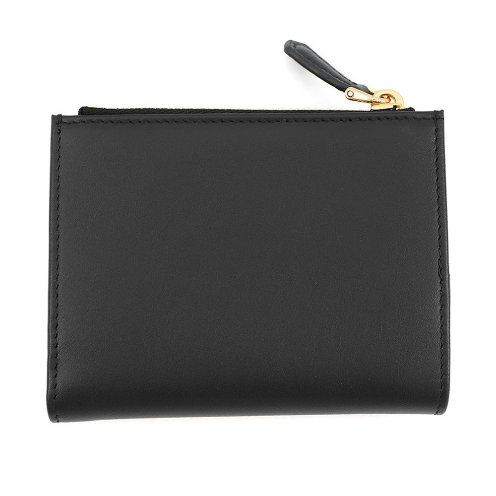 PRADA Triangle Logo Compact Wallet Black1ML050 Leather