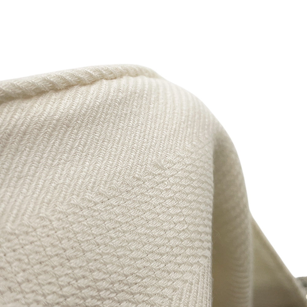HERMES Stole New Libris Size 75x213 cm Ivoire Cashmere85% Silk15%