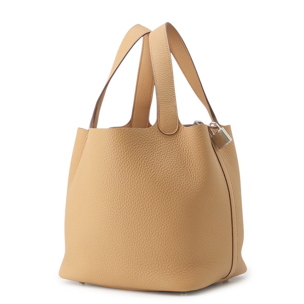 HERMES Picotin Lock Biscuit Taurillon Clemence Size MM