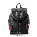 Christian Louboutin Explorer Funk Studded Backpack Black/Red3215038 Leather Canvas Size Small