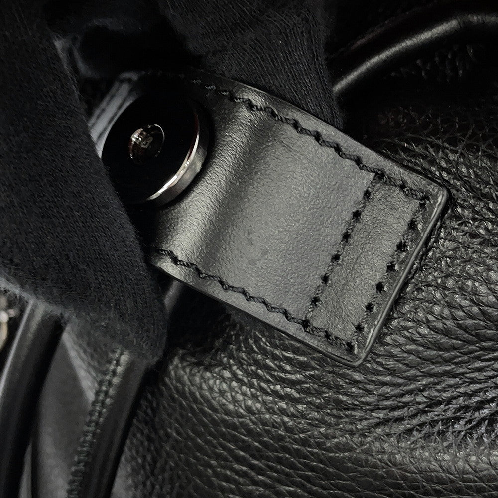 Christian Louboutin Explorer Funk Studded Backpack Black/Red3215038 Leather Canvas Size Small